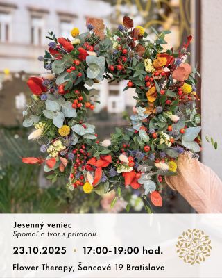 🍂 Vytvor si vlastný jesenný veniec, ktorý premení tvoj domov na útulné miesto plné tepla a farieb. Čaká ťa príjemný večer...